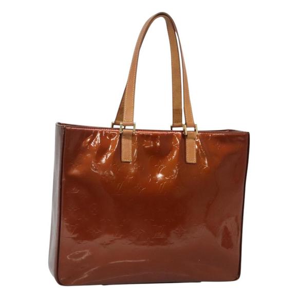 LOUIS VUITTON Monogram Vernis Columbus Tote Bag Bronze M91134 LV Auth bs26471 - Picture 1 of 16